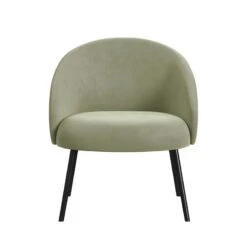 HomePop Modern Velvet & Metal Accent Chair In Light Sage Green And Black -Chair Promotion Store 2762607 2 L