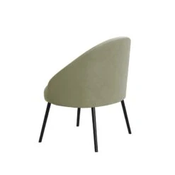 HomePop Modern Velvet & Metal Accent Chair In Light Sage Green And Black -Chair Promotion Store 2762607 4 L
