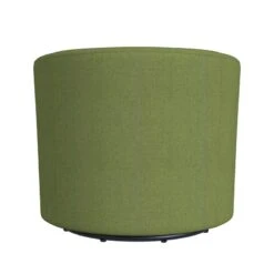 HomePop Traditional Fabric Upholstered Barrel Back Swivel Chair In Olive Green -Chair Promotion Store 2762608 4 L