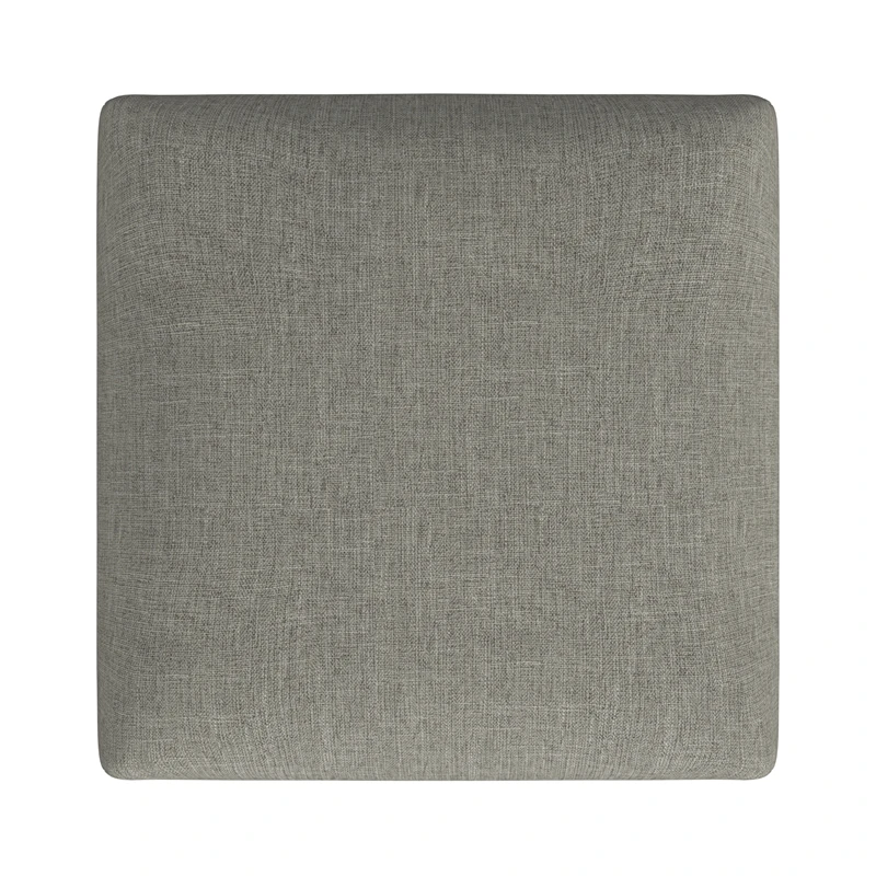 HomePop 25" Square Fabric Counter Stool In Gray & Dark Walnut 7 HomePop 25" Square Fabric Counter Stool In Gray & Dark Walnut - Image 7