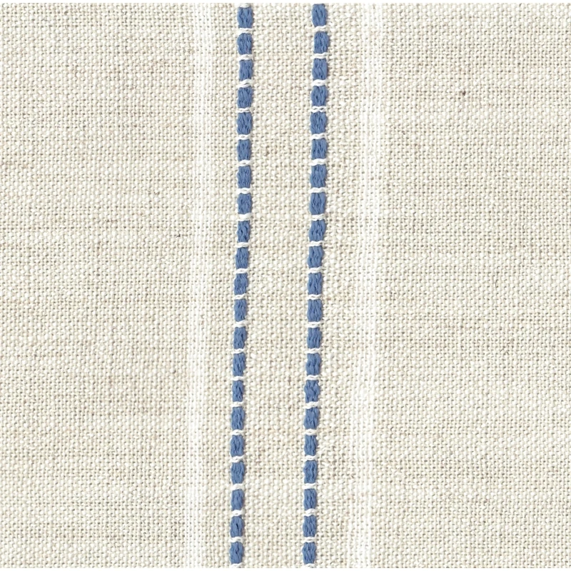 HomePop 26" Open Back Fabric Counter Stool In Cream With Blue & White Stripe 4 HomePop 26" Open Back Fabric Counter Stool In Cream With Blue & White Stripe - Image 4