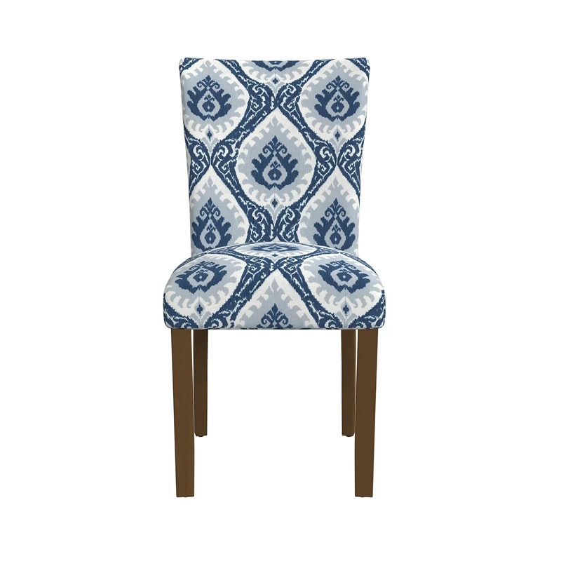HomePop 21" Fabric Dining Chair In Blue Ikat Medallion Print (Set Of 2) 2 HomePop 21" Fabric Dining Chair In Blue Ikat Medallion Print (Set Of 2) - Image 2
