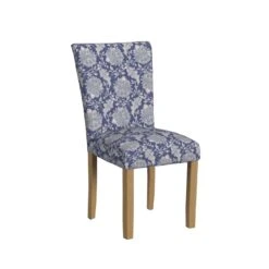 HomePop 21" Fabric Dining Chair In Blue Floral Print (Set Of 2) -Chair Promotion Store 2762633 2 L