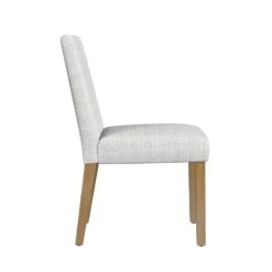 HomePop 19" Fabric Upholstered Dining Chair In Cream Mini Grid Pattern -Chair Promotion Store 2762634 3 L