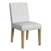 HomePop 19" Fabric Upholstered Dining Chair In Cream Mini Grid Pattern