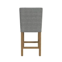 HomePop 19" Fabric Upholstered Dining Chair In Gray Mini Grid Pattern -Chair Promotion Store 2762635 4 L
