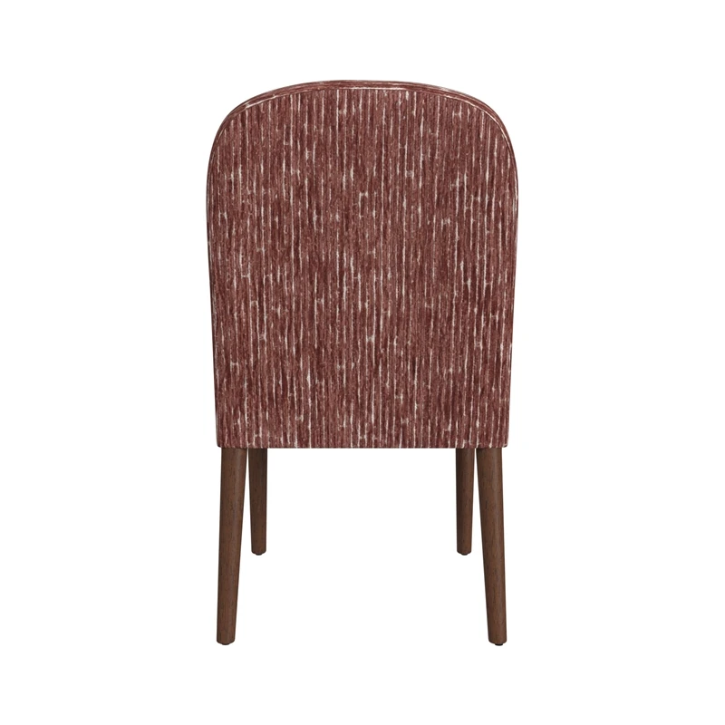 HomePop 19" Rounded Back Fabric Upholstered Dining Chair In Rust 3 HomePop 19" Rounded Back Fabric Upholstered Dining Chair In Rust - Image 3