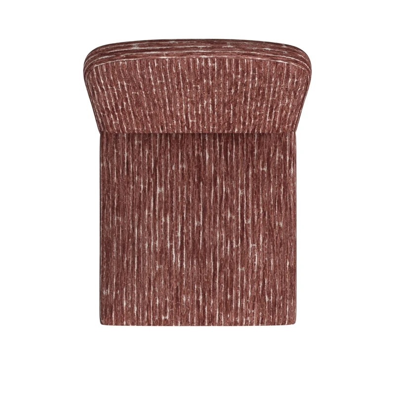 HomePop 19" Rounded Back Fabric Upholstered Dining Chair In Rust 4 HomePop 19" Rounded Back Fabric Upholstered Dining Chair In Rust - Image 4