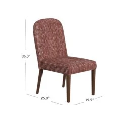 HomePop 19" Rounded Back Fabric Upholstered Dining Chair In Rust 16 HomePop 19" Rounded Back Fabric Upholstered Dining Chair In Rust -Chair Promotion Store 2762637 8 L
