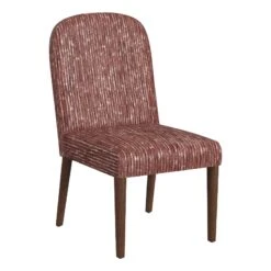 HomePop 19" Rounded Back Fabric Upholstered Dining Chair In Rust