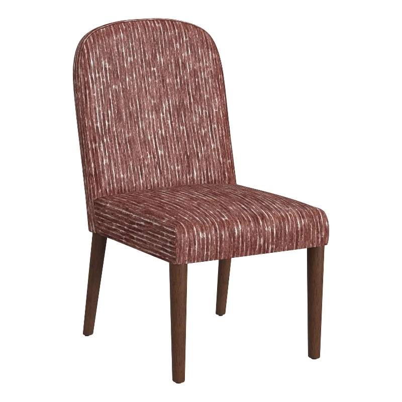 HomePop 19" Rounded Back Fabric Upholstered Dining Chair In Rust 1 HomePop 19" Rounded Back Fabric Upholstered Dining Chair In Rust