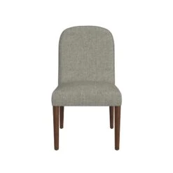 HomePop 19" Rounded Back Fabric Upholstered Dining Chair In Gray -Chair Promotion Store 2762638 2 L