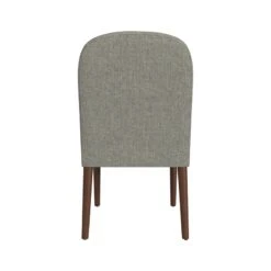 HomePop 19" Rounded Back Fabric Upholstered Dining Chair In Gray -Chair Promotion Store 2762638 4 L