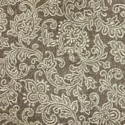 HomePop 18" Medium Fabric Storage Ottoman In Brown Jacobean Print -Chair Promotion Store 2762644 6 L