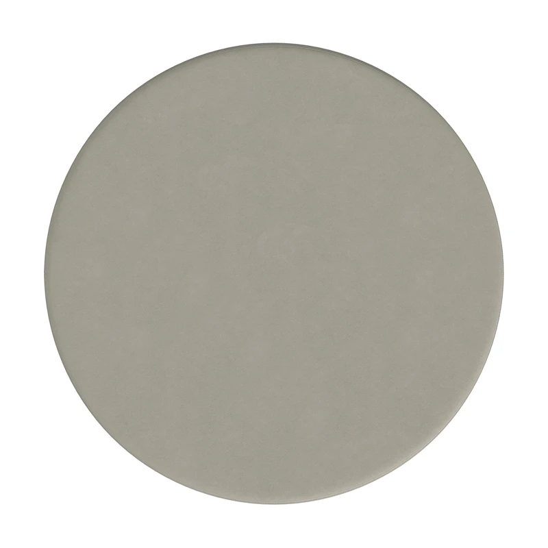 HomePop 18" Transitional Round Fabric Storage Ottoman In Fawn Gray 7 HomePop 18" Transitional Round Fabric Storage Ottoman In Fawn Gray - Image 7