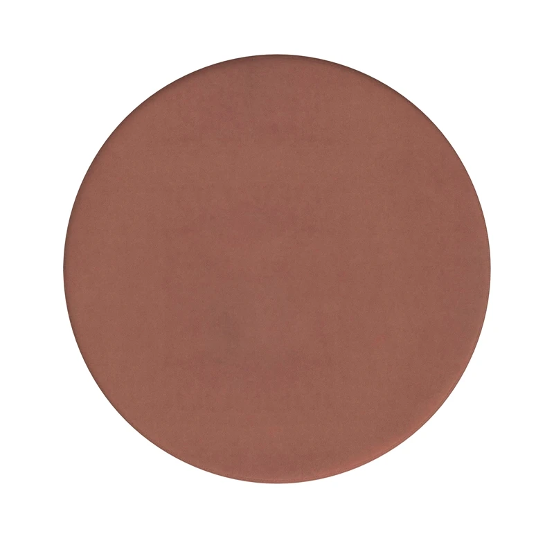 HomePop 18" Transitional Round Fabric Storage Ottoman In Spice Orange 3 HomePop 18" Transitional Round Fabric Storage Ottoman In Spice Orange - Image 3