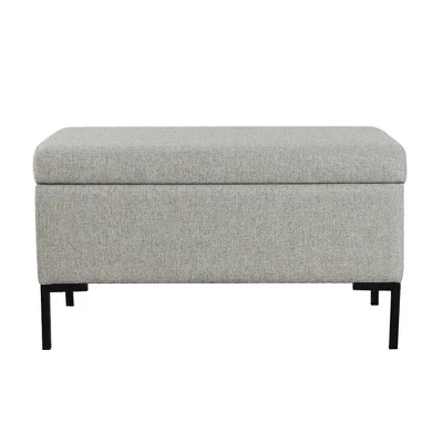 Medium Storage Bench With Metal Legs - HomePop 14 Medium Storage Bench With Metal Legs - HomePop - Image 14