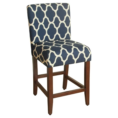 24" Upholstered Counter Height Barstool - HomePop 7 24" Upholstered Counter Height Barstool - HomePop - Image 7