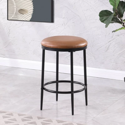 Upholstered Metal Barstool - HomePop 6 Upholstered Metal Barstool - HomePop - Image 6