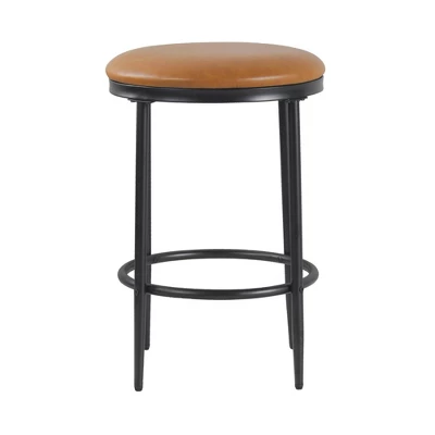 Upholstered Metal Barstool - HomePop 4 Upholstered Metal Barstool - HomePop - Image 4