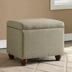 Storage Ottoman Tan - HomePop -Chair Promotion Store GUEST 157c8858 7e18 4307 b425 23f02a8dc288