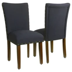 Set Of 2 Classic Parsons Chair With Nailhead Trim - Homepop -Chair Promotion Store GUEST 1846e6e7 db17 4fc9 bf50 4f8a6a71d237
