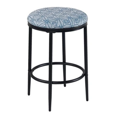 Upholstered Metal Barstool - HomePop 14 Upholstered Metal Barstool - HomePop - Image 14