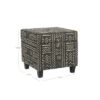 Square Storage Ottoman With Lift Off Top Onyx - HomePop