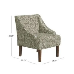 Classic Swoop Arm Chair Jacobean Print Brown - HomePop -Chair Promotion Store GUEST 2cf4cd99 af6b 4f66 bbe5 890dd454e964