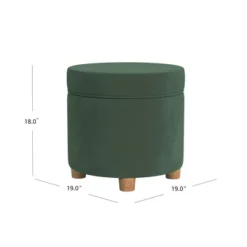 Round Storage Ottoman Loden Green Velvet - HomePop 9 Round Storage Ottoman Loden Green Velvet - HomePop -Chair Promotion Store GUEST 2dbfee2c a307 497e b787 719c9c06bc9e