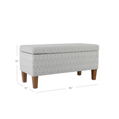Large Textured Storage Bench - HomePop 1 Large Textured Storage Bench - HomePop