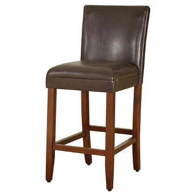 29" Faux Leather Barstool - HomePop 4 29" Faux Leather Barstool - HomePop - Image 4
