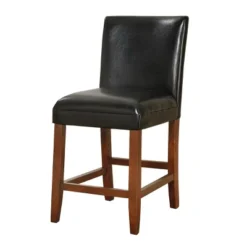 24" Faux Leather Luxury Counter Height Barstool - HomePop -Chair Promotion Store GUEST 372b92af 0f17 4258 8e01 796d0d08abb0