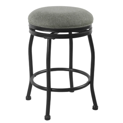 24" Swivel Counter Height Barstool With Metal Legs - HomePop 7 24" Swivel Counter Height Barstool With Metal Legs - HomePop - Image 7