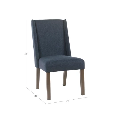 Set Of 2 Dinah Modern Dining Chairs Navy - HomePop 1 Set Of 2 Dinah Modern Dining Chairs Navy - HomePop