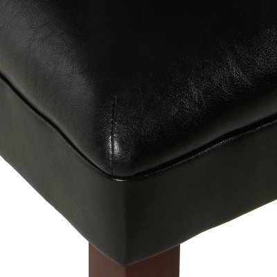 Set Of 2 Parsons Dining Chair Faux Leather - Homepop 4 Set Of 2 Parsons Dining Chair Faux Leather - Homepop - Image 4