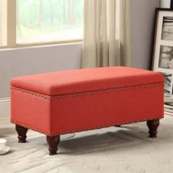 Large Rectangle Storage Bench With Nailhead Trim - HomePop -Chair Promotion Store GUEST 3f0350e2 f12e 4c0f 9fe0 d05eede592a6