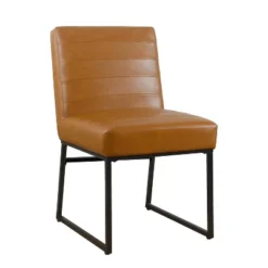 Channeled Metal Dining Chair - HomePop