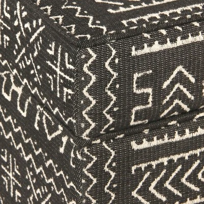 Square Storage Ottoman With Lift Off Top Onyx - HomePop 4 Square Storage Ottoman With Lift Off Top Onyx - HomePop - Image 4