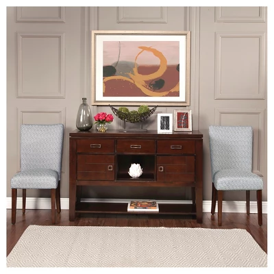 Set Of 2 Parson Dining Chair Wood/Navy Key - HomePop 3 Set Of 2 Parson Dining Chair Wood/Navy Key - HomePop - Image 3