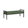 Modern Metal Bench Loden Green Velvet - HomePop