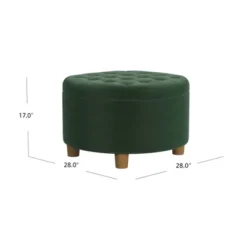 Tufted Round Storage Ottoman Loden Green Velvet - HomePop 7 Tufted Round Storage Ottoman Loden Green Velvet - HomePop -Chair Promotion Store GUEST 5856e5bc b301 4def 8713 43cb0f94909b
