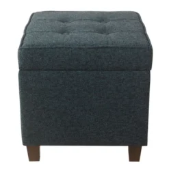 Square Tufted Faux Leather Storage Ottoman - HomePop -Chair Promotion Store GUEST 5d4e7644 11e0 42f3 ba58 febcc6ece8c2