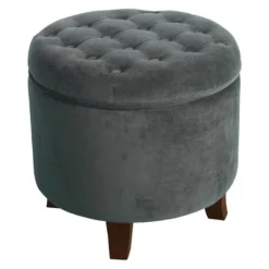 Large Round Button Tufted Storage Ottoman - HomePop -Chair Promotion Store GUEST 6a45c8c3 c290 4f13 8bef bfcd410d2a61