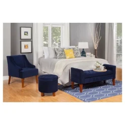 Large Round Button Tufted Storage Ottoman - HomePop -Chair Promotion Store GUEST 837a309e 4257 429b a761 11aeaf252634