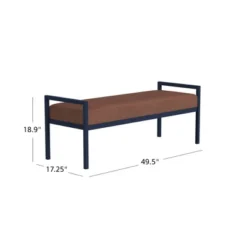 Modern Meta Bench Spice Velvet - HomePop 11 Modern Meta Bench Spice Velvet - HomePop -Chair Promotion Store GUEST 8c2daac5 2a39 4db5 863a 644399adca23