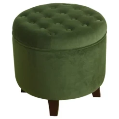 Large Round Button Tufted Storage Ottoman - HomePop -Chair Promotion Store GUEST 8d3a25b9 a9dc 4023 94bb c8405eabf227