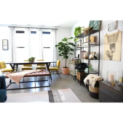 58" Draper Large Bench With Button Tufting Faux Leather Light Brown - HomePop -Chair Promotion Store GUEST 9a2cacca 759f 4845 8fe6 4c41be8c3a29