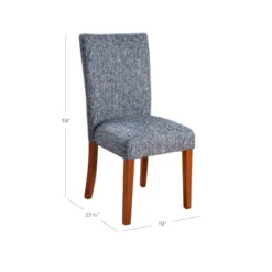 Set Of 2 Parsons Pattern Dining Chair Wood - HomePop