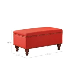 Large Rectangle Storage Bench With Nailhead Trim - HomePop -Chair Promotion Store GUEST af4c7056 fa8a 4b4e 9fdc d2baa9198141